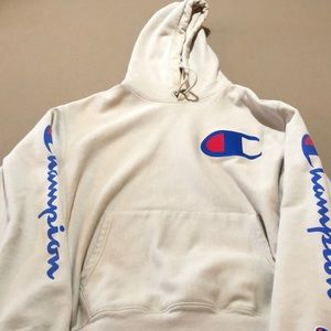 Champion hoodie cream. Size large